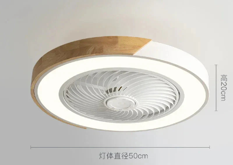 Contemporary LED Ceiling Light With Built-In Quiet Fan And Remote Control - Two-In-One Lighting And Cooling