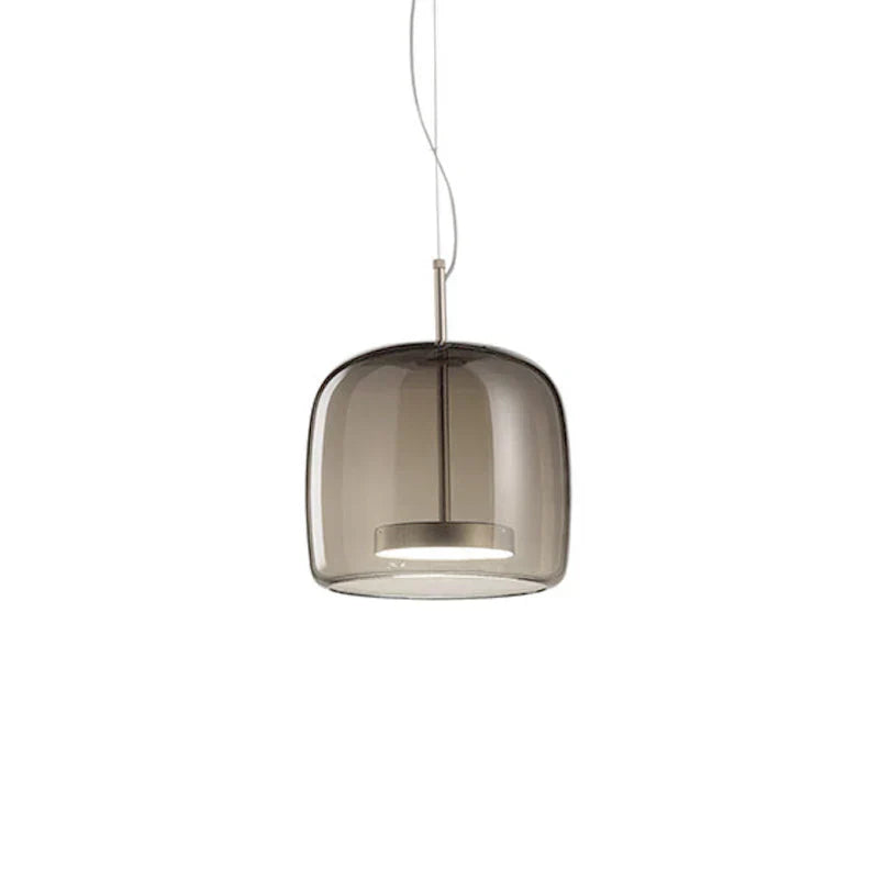 Contemporary Glass LED Pendant Light With Minimalist Shade And A Rich Gold Finish For Modern Interiors