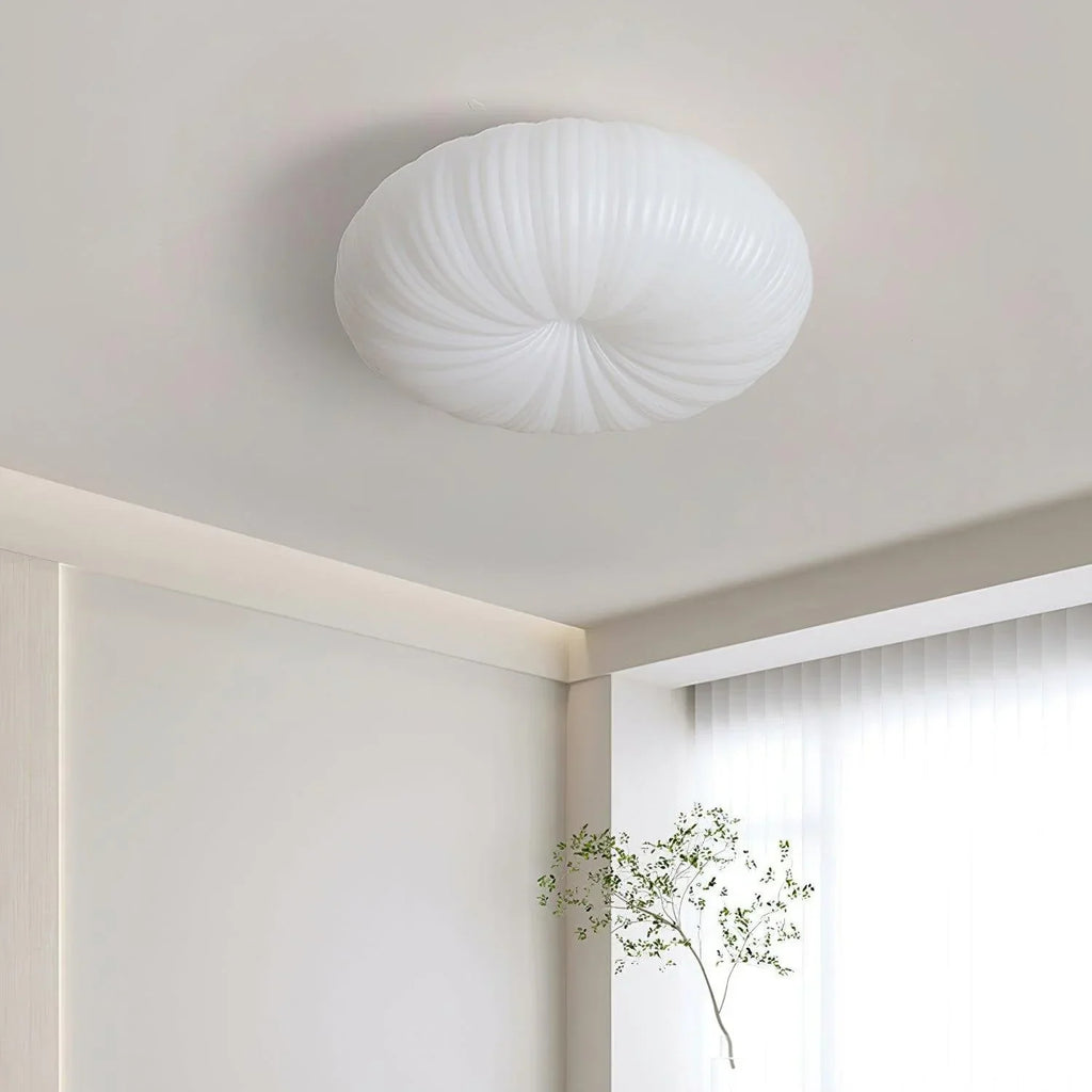 Contemporary Dome Ceiling Light With Shell-Inspired Japandi Style For Modern Interiors