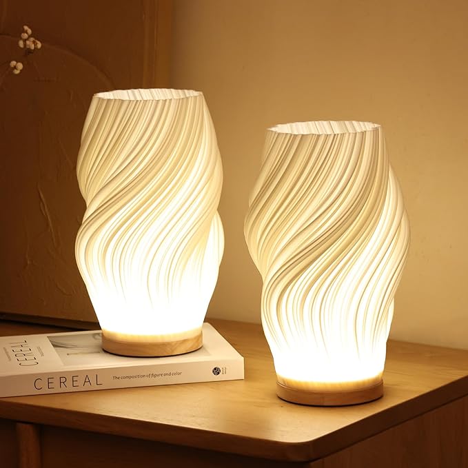Artisan Spiral LED Table Lamp With USB Powered And Adjustable Light And Sculptural Form