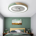 Contemporary LED Ceiling Light With Built-In Quiet Fan And Remote Control - Two-In-One Lighting And Cooling