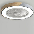 Contemporary LED Ceiling Light With Built-In Quiet Fan And Remote Control - Two-In-One Lighting And Cooling