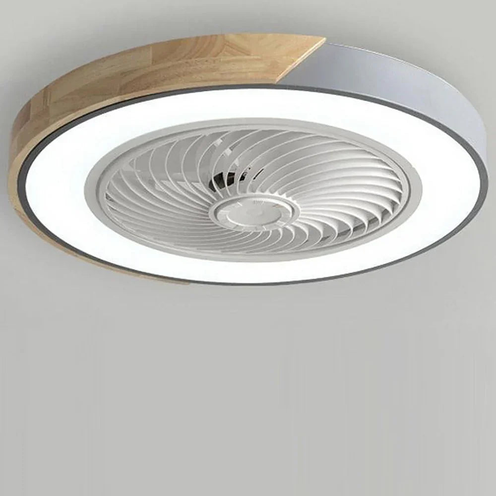 Contemporary LED Ceiling Light With Built-In Quiet Fan And Remote Control - Two-In-One Lighting And Cooling