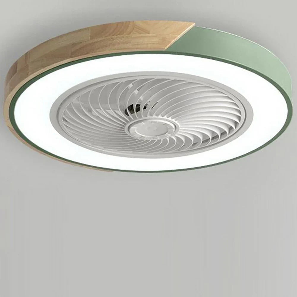 Contemporary LED Ceiling Light With Built-In Quiet Fan And Remote Control - Two-In-One Lighting And Cooling