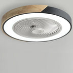 Contemporary LED Ceiling Light With Built-In Quiet Fan And Remote Control - Two-In-One Lighting And Cooling