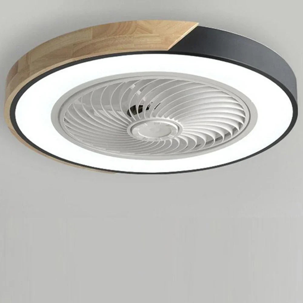 Contemporary LED Ceiling Light With Built-In Quiet Fan And Remote Control - Two-In-One Lighting And Cooling